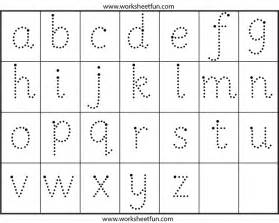 Dotted Line Abc Printable Worksheets Studying Worksheets