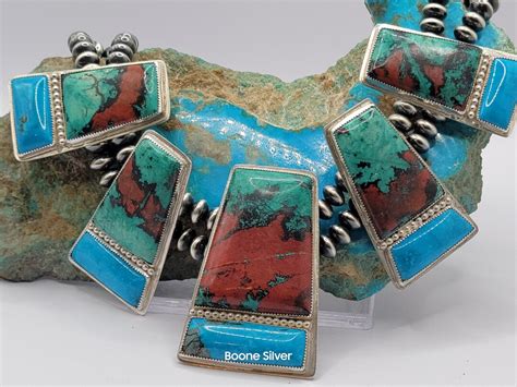 Sonora Sunrise Bib Necklace In Sterling Kingman Turquoise Oxidized