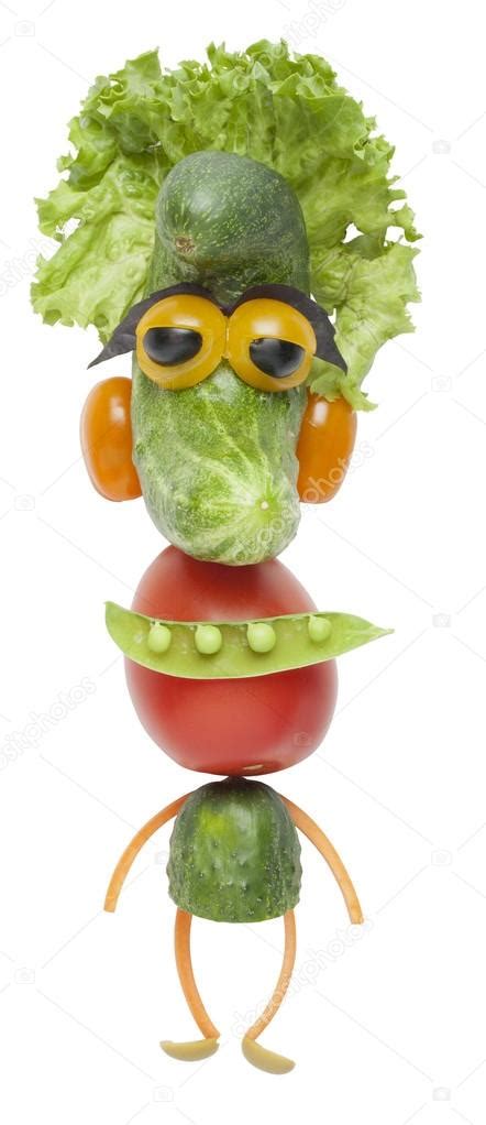 Funny Man Made Of Vegetables Stock Photo Serg