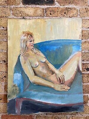 Vintage Mid Century Abstract Impressionist Nude Oil Painting Chairish My XXX Hot Girl