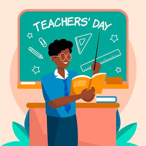 Illustration De La Journée Des Enseignants Plat Vecteur Gratuite