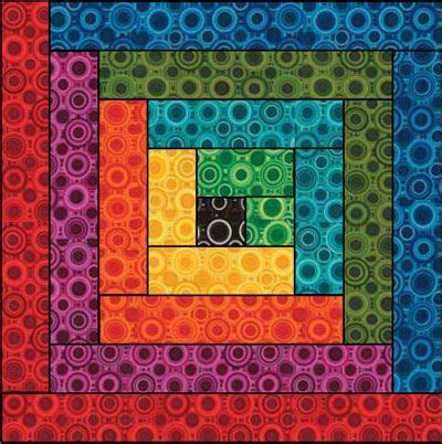 Our log cabin block has a center square surrounded by five 'rounds' of logs. Image result for log cabin quilt images | Quilt - Polymer ...