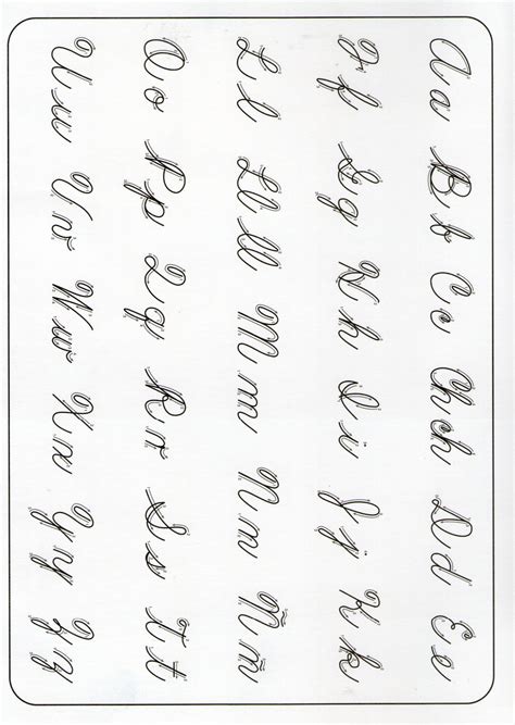 Letras En Manuscrita Abecedario Para Imprimir Imagui