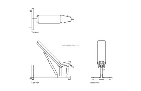 Adjustable Bench Autocad Block Free Cad Floor Plans