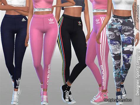 Sims 4 Ccs The Best Designer Sporty Leggings Collection 01 By