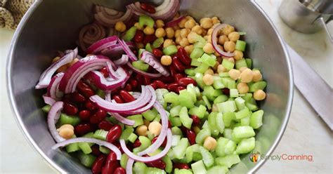 Pickled Three Bean Salad Canning Recipe Water Bath Or Steam Canning