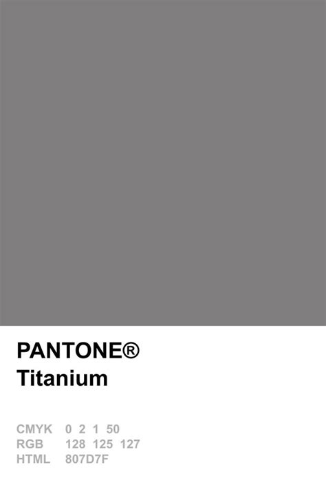 Pantone 2015 Titanium Pantone Colour Palettes Pantone Color Chart