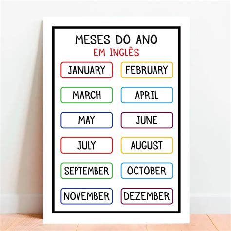 Meses Do Ano Em Inglês