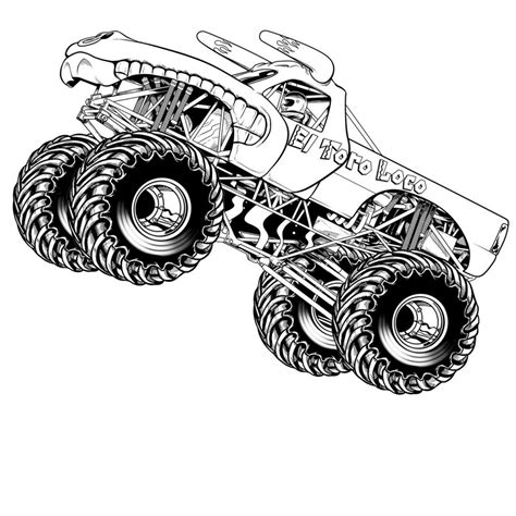 Hot Wheels Monster Jam Coloring Pages Coloring Page