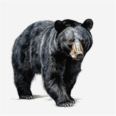 Premium Ai Image Majestic Black Bear Standing Proudly On White Background