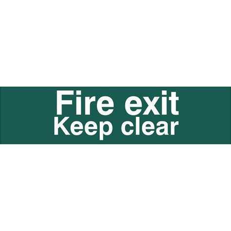 Scan Fire Exit Keep Clear Sign Safety And Warning Signs