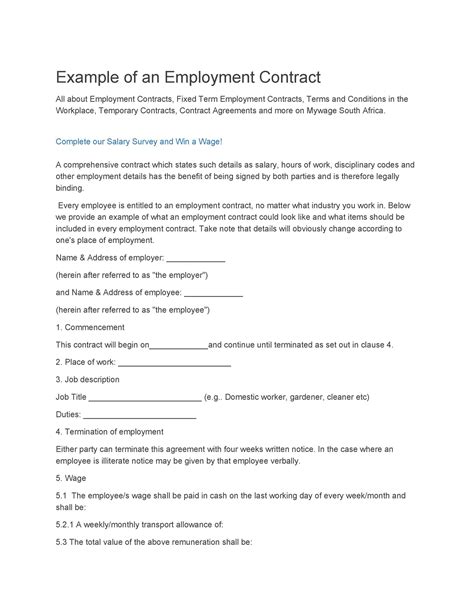 40 Great Contract Templates Employment Construction Photography Etc