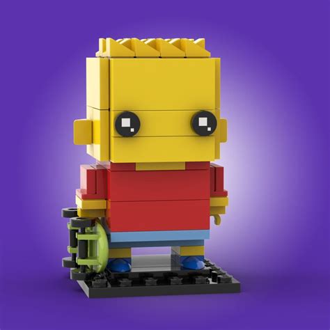 Lego Moc Bart Simpson Brickheadz By Custominstructions Rebrickable