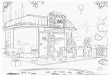 Lego Friends Coloring Cafe Printable sketch template