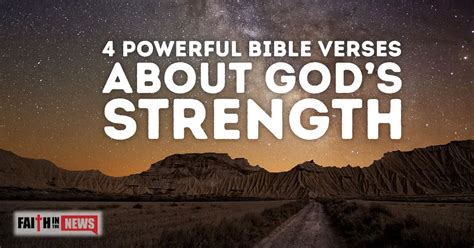 4 Powerful Bible Verses About Gods Strength Faith In The News