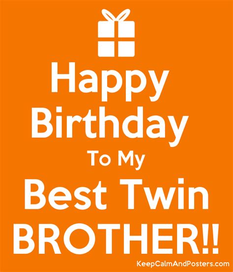 Birthday T For Twin Brother