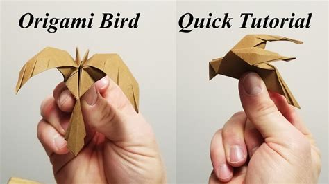 Origami Bird Quick Tutorial How To Make An Origami Bird Youtube