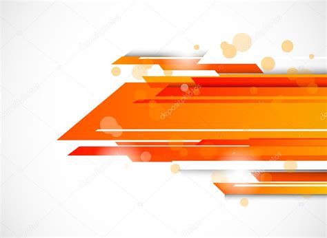 Abstract Tech Background In Orange Color Stock Vector Image By ©denchik