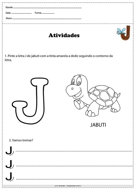 Atividades com a letra J para imprimir - Atividades Educativas