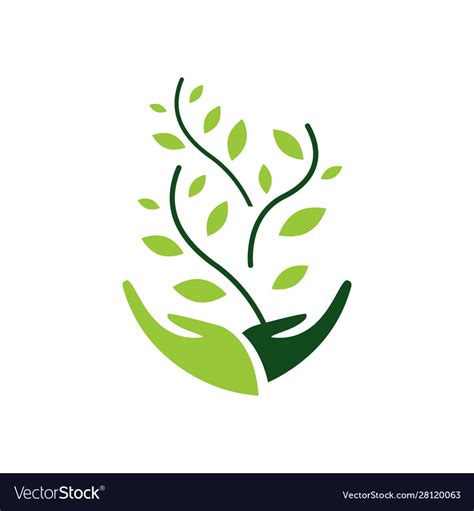 Environmental Sustainability Logo Sign Earth Vector Image