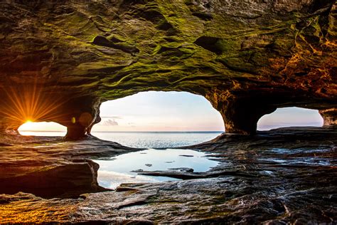 Sea Cave Sunset Bryan Mitchell Photography