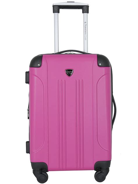 Travelers Club Chicago 20 Hardside Rolling Carry On Luggage Pink