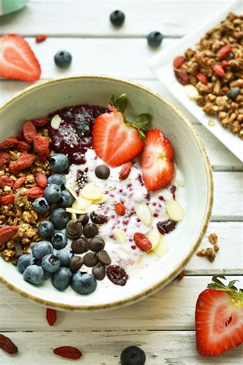 Woman In Real Life Vegan Yogurt Breakfast Bowl With Chia Berry Jam Recipe
