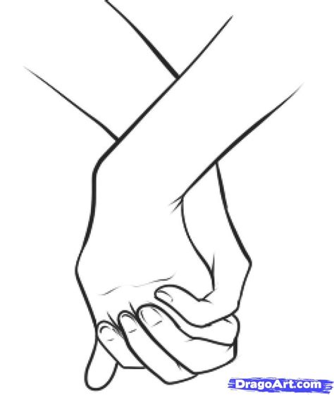 How To Draw Holding Hands Step By Step Hands People Free Online