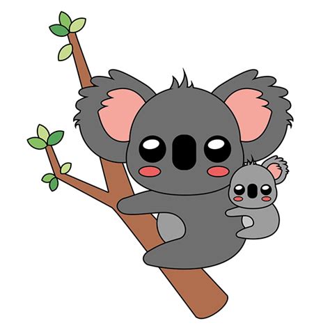 Cómo Dibujar Un Koala Kawaii Comodibujarclub