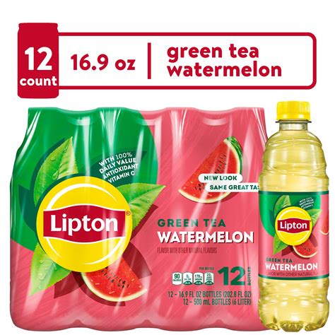 12 Bottles Lipton Green Tea Watermelon 169 Fl Oz