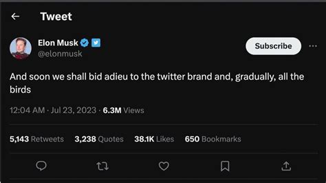 Twitter Logo Will Change To X From Bird Elon Musk Says