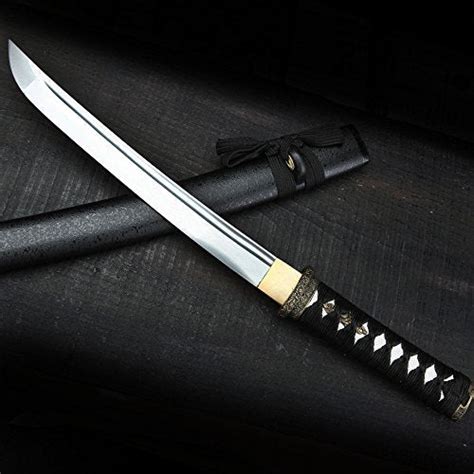 Auway Hand Forge Short Japanese Katana Samurai Sword Carbon Steel Shar
