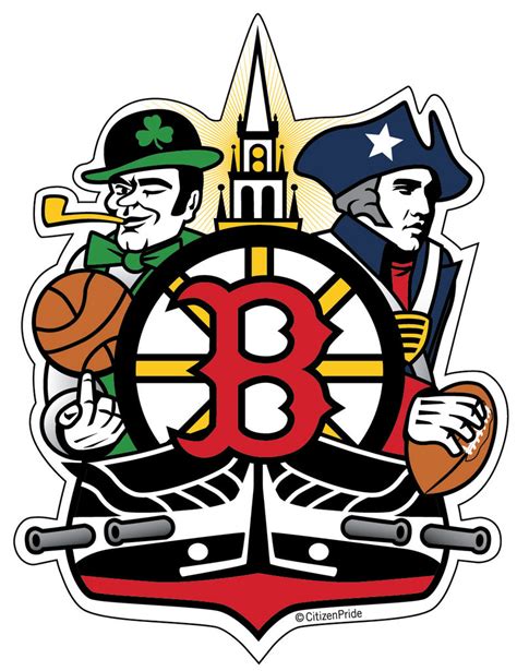 Boston Sports Fan Crest Sticker Decal Die Cut Vinyl 42x55