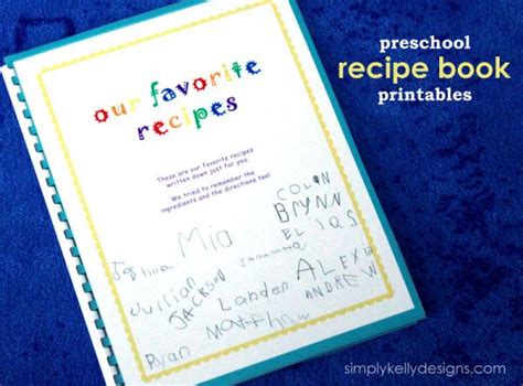 Preschool Recipe Book Printables Recipe Book Printables Recipe Book