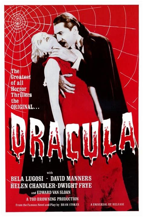 Dracula 1931 Movie Poster Theatrical Size Style A Classic Horror Movie Posters Vintage