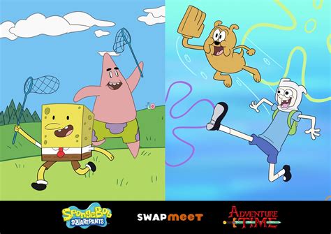 Swap Meet Spongebob Squarepants X Adventure Time By Deusexmachinaalert On Deviantart