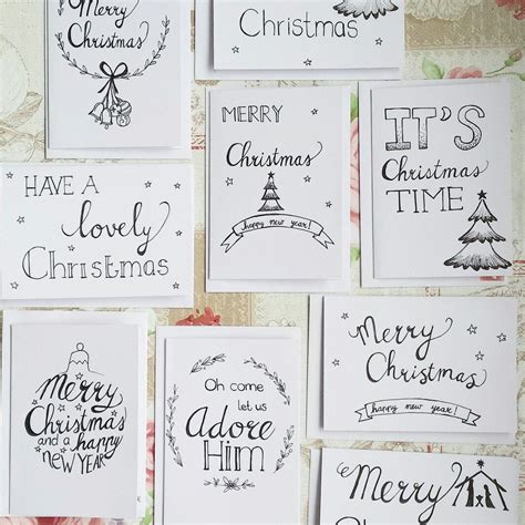 Handlettering Christmas Cards Kerst Kaarten Diy Karten Weihnachten