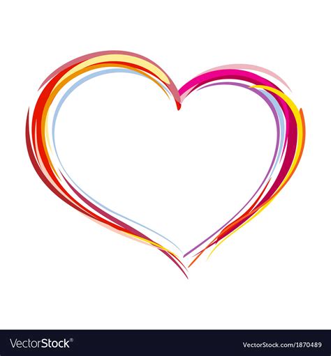 Painted Heart Royalty Free Vector Image Vectorstock