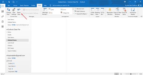 How To Reset The Outlook View To Its Default Settings