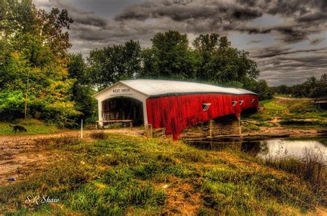 Indiana Covered Bridge Photograph By Scott Shaw