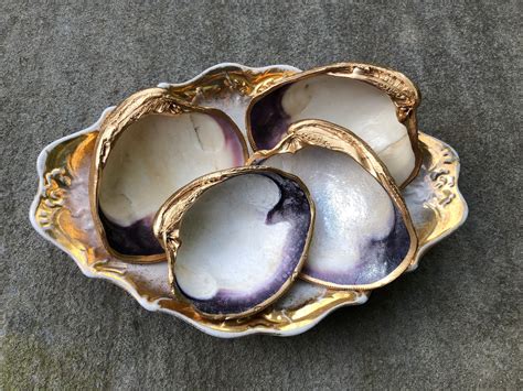 Clam Shell Ring Dish Seashell Jewelry Trinket Bowl Quahog Etsy