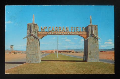 1956 Entrance Sign Mccarran Field Municipal Airport Old Propellers Las