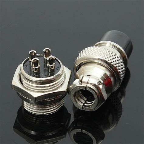 GX 16 4 Pin Metal Aviation Plug Male And Female Panel Connector Buy