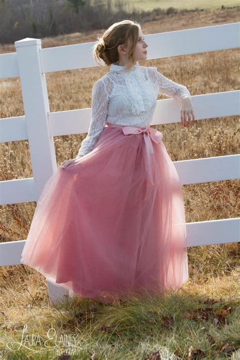 Long Tutu Rose Pink Tulle Skirt Maidenlaneboutique