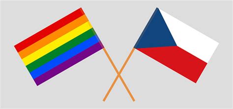 Crossed Flags Of Lgbt And Czech Republic Stock Illustration Download Image Now Accuracy