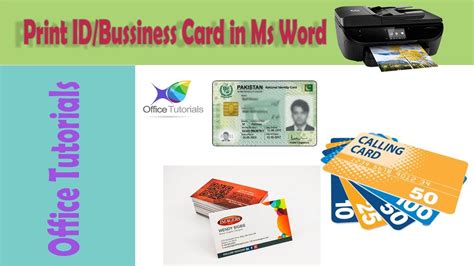 You may create a card from scratch or use numerous templates in a matter of seconds. MS word tutorials; How to print ID, Business Card front ...