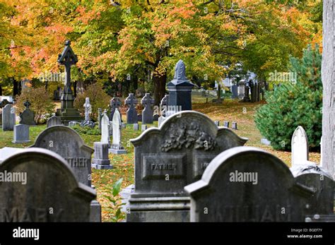 Victorian Era Gravestones In Forest Hills Cemetery Boston