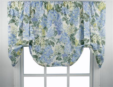 Driftaw ay bella medallion pattern room darkening window curtain valance, 52вђќx18вђќ, aqua/gray, rod pocket. Hydrangea Bloom Tie Up Valance - window treatments