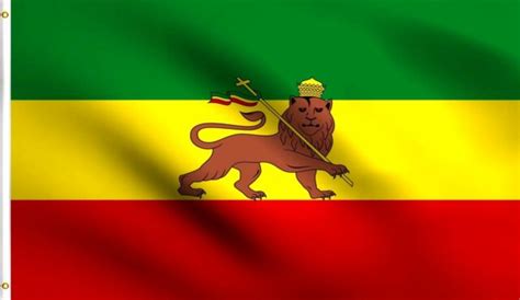 Coleccionismo LION of JUDAH FLAG 5' x 3' Ethiopia Ethiopian Rastafarian