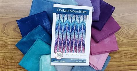 Busy Hands Quilts Ombre Mountains Throw Quilt Kits
